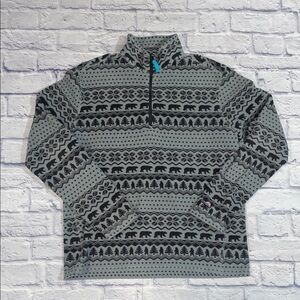 Chubbies Black and Gray Zip Up Sweater